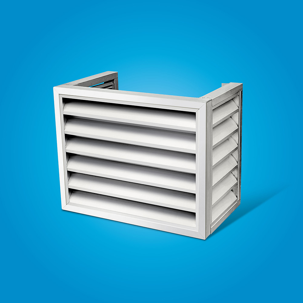 方管外墻百葉 Water proof air louver-cube pipe frame