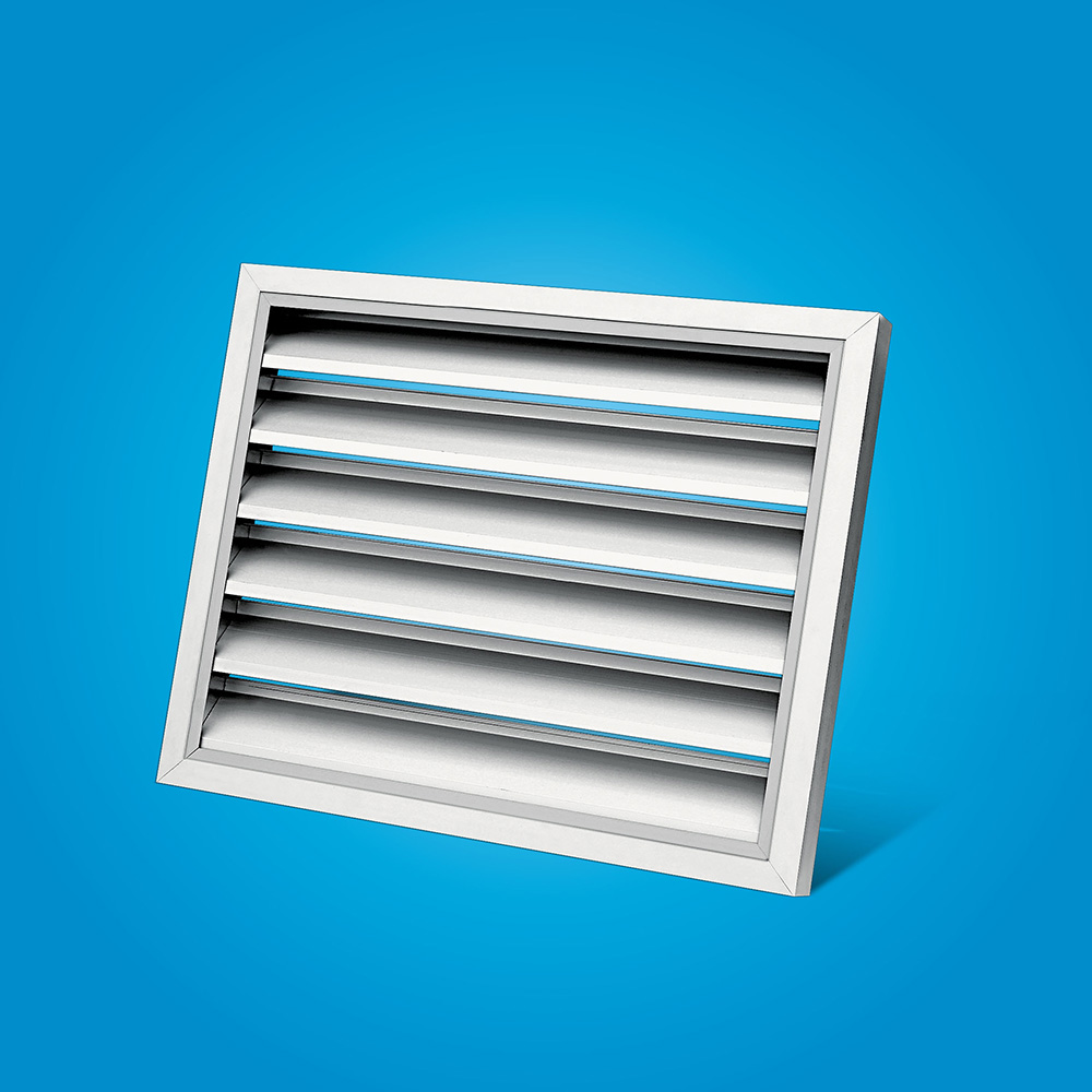 方管外墻百葉 Water proof air louver-cube pipe frame
